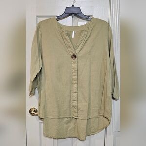 Elegant Olive Women's Tunic Top